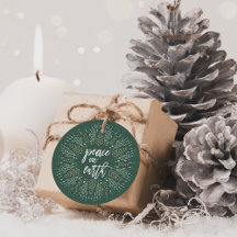 Paz en la Tierra | Etiquetas de regalo de vacacion