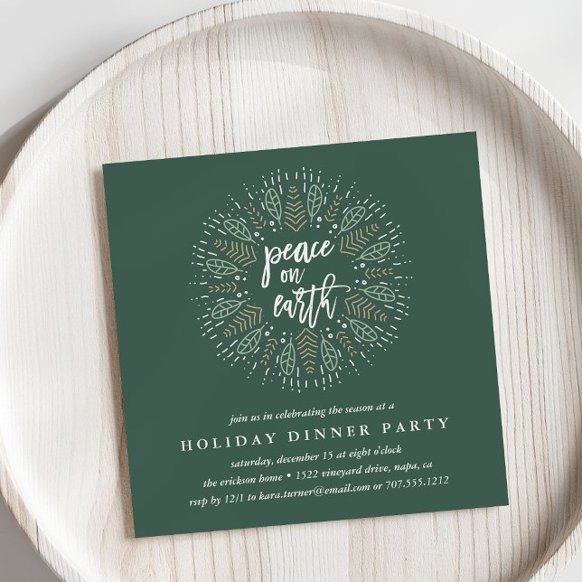 Paz en la Tierra | Invitación de fiesta de cena de (Subido por el creador)