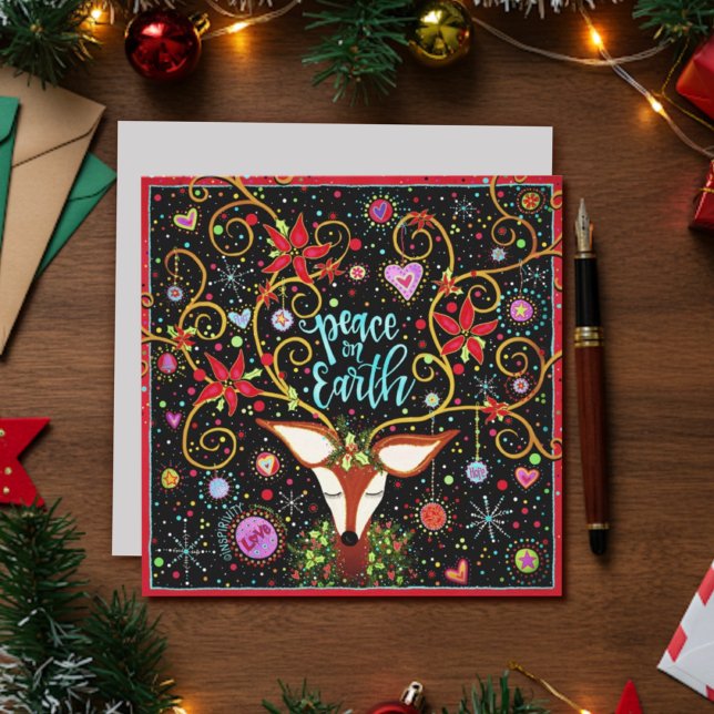 Paz en la Tierra Reno Navidad Festiva (Subido por el creador)