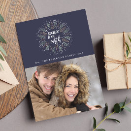 Paz en la Tierra | Tarjeta fotográfica Midnight Bl