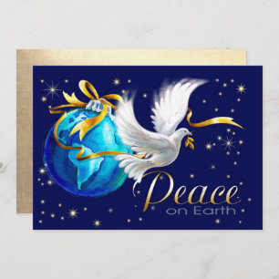 Paz en la Tierra. Tarjetas de Navidad planas corpo