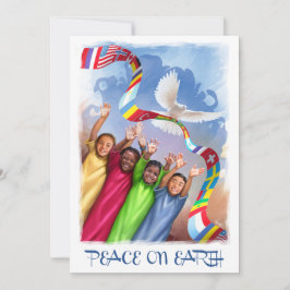 Paz en la Tierra. Tarjetas de vacaciones multicult