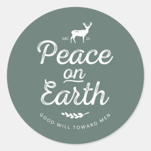 Paz en los pegatinas del navidad de la tierra