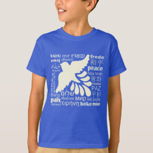 PAZ en muchos idiomas camisetas y chaquetas