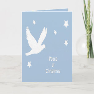 Paz En Navidad Con Logo Blanco De Paloma En Vuelo