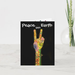 PAZ en tarjeta de Navidad de la tierra por SRF