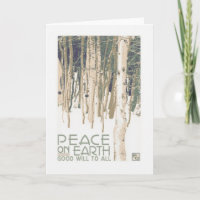 Paz en tarjeta de Navidad del artesano de la