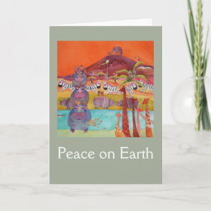 Paz en tarjetas del día de fiesta de la tierra
