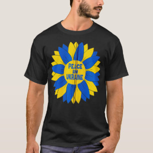 Paz en Ucrania: camiseta girasol para mujeres ucra