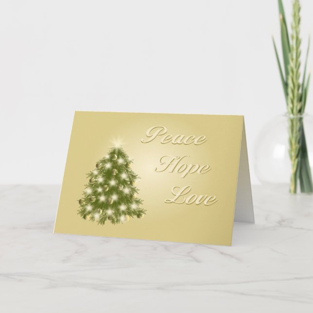 Paz, esperanza, tarjeta de Navidad del amor (Anverso)