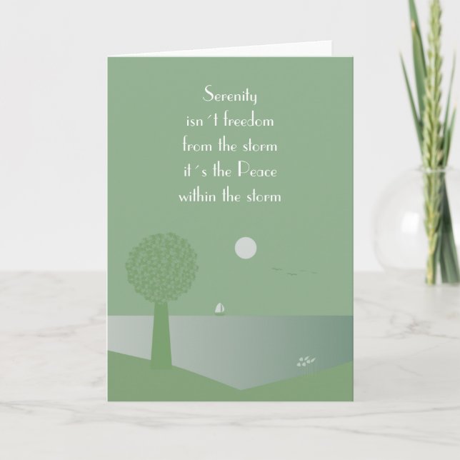Paz espiritual dentro de la tarjeta de la tormenta (Anverso)