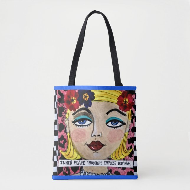 Paz interna del bolso de tote con la compra de (Anverso)