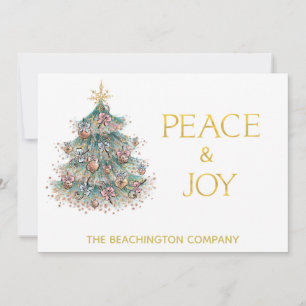 *~* PAZ JOY Árbol de Navidad Corporativo Tarjeta s