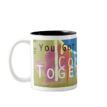 Paz "junto" taza venida