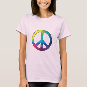 Paz - Magnífico signo de paz de color - camiseta