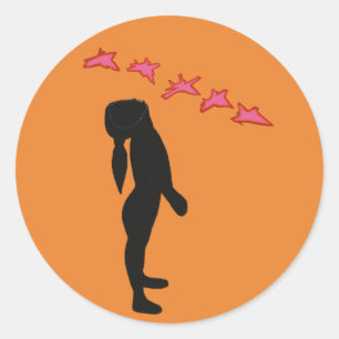 Paz, no más Pegatina redondo clásico de guerra, br