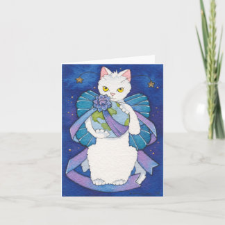 Paz para el notecard del navidad