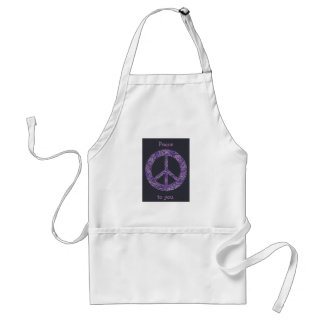 Paz para ti, Delantales con Ombre Morado Mosaico