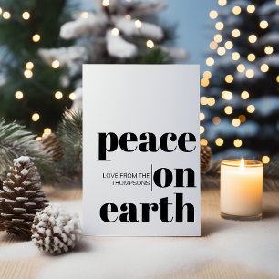 Paz Personalizada en la Tierra Navidad Minimalista