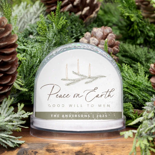 Paz personalizada en la Tierra Navidades religioso (Invierno)