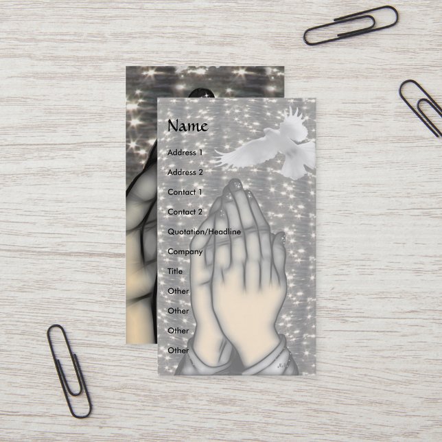 ¡Paz! ¡Por favor! plantilla de tarjeta de visita (Subido por el creador)