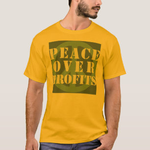 Paz sobre las camisetas de los beneficios