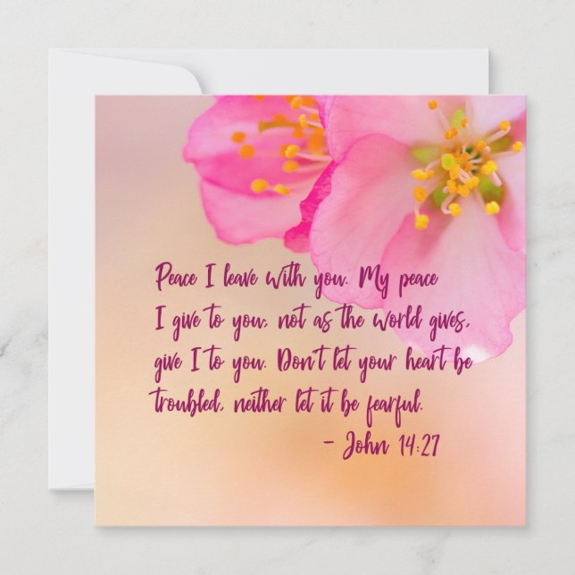 Paz, te dejo floral cristiana (Anverso)