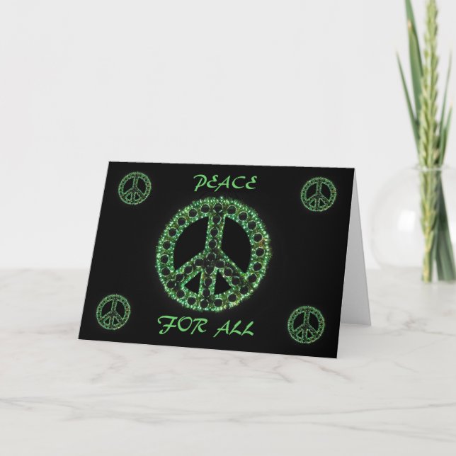 paz verde para toda la tarjeta de felicitación (Anverso)