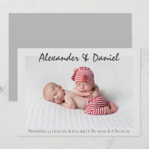 Paz y alegría   Anuncio de nacimiento de niños gem