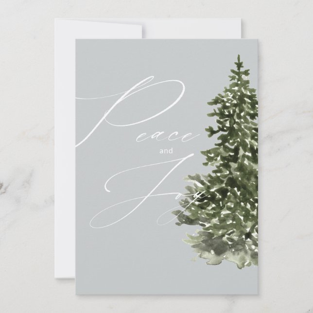 Paz y alegría: árbol de Navidad de caligrafía mode (Anverso)