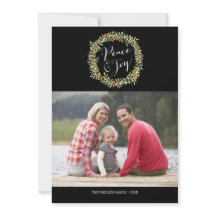 Paz y alegría - Tarjeta fotográfica de Navidad