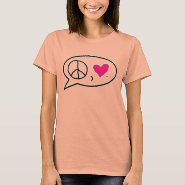 Paz y Amor. Camiseta de Burnout (Fundida) (Anverso)