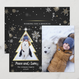 Paz y amor Copos de nieve Árbol de Navidad 2 Foto