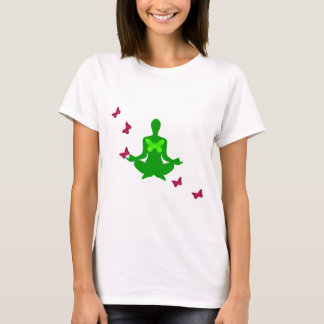 Paz y mariposa - Camisetas de yoga de largo alcanc