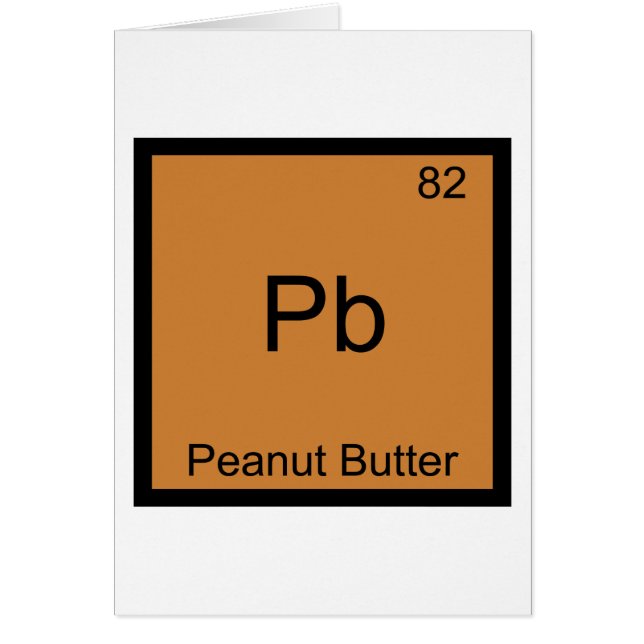 Pb - Símbolo de tabla periódica de química de maní (Frente)
