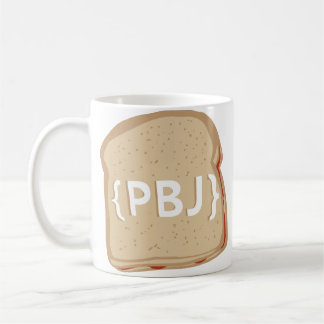 {PBJ} Logotipo - se dobla la taza echada a un lado