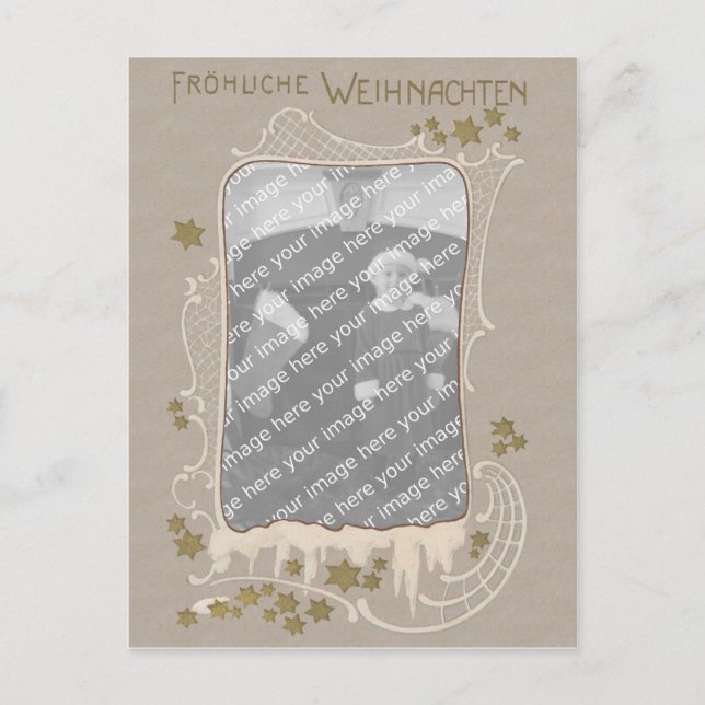 PC alemana de la tarjeta de Navidad del marco de (Anverso)