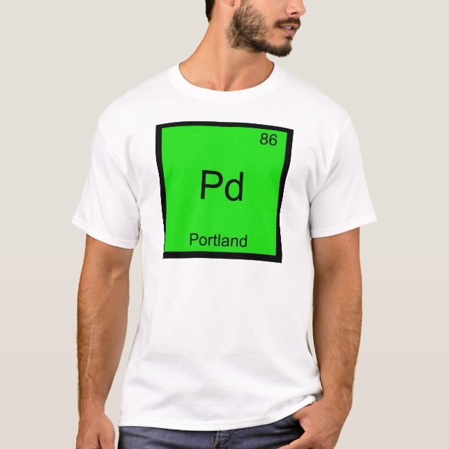 Pd - Camiseta del símbolo del elemento de química  (Anverso)