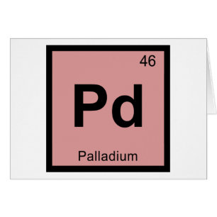 Pd - Química del Paladio Símbolo de la Tabla Perió