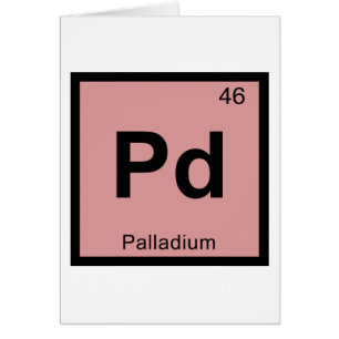 Pd - Química del Paladio Símbolo de la Tabla Perió