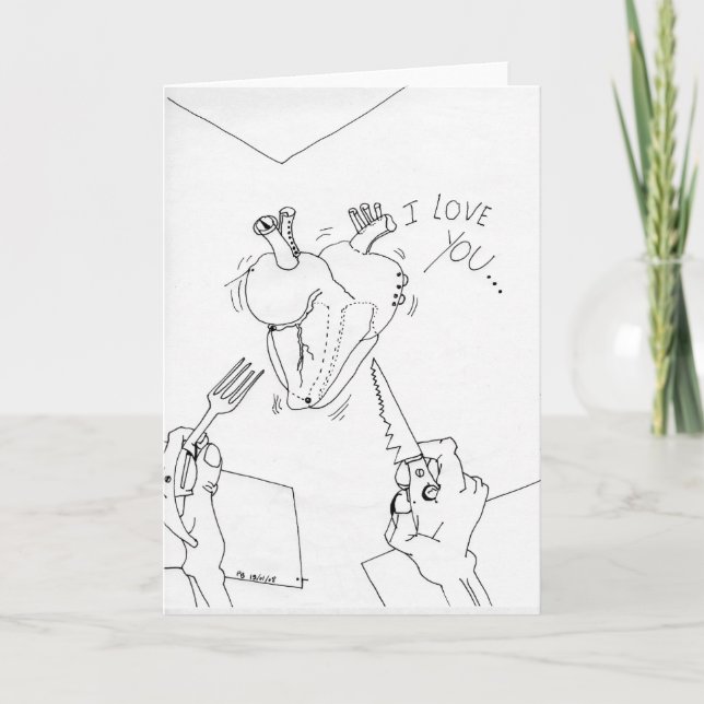 PDD Pequeña debilidad Dibujos cardíaca tarjeta Doo (Anverso)