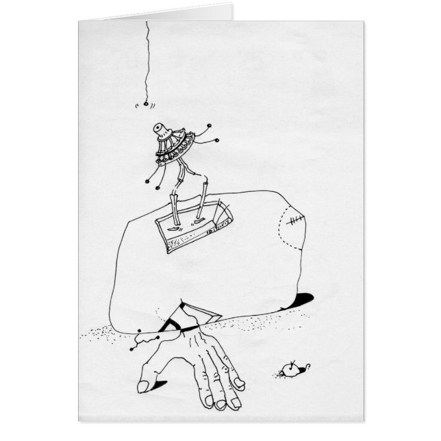 PDD Pequeña tarjeta de dibujos con dibujos de tost (Frente)