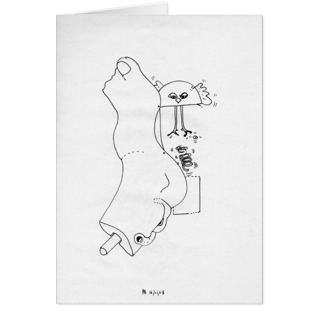 PDD Pequeña Weak Dibujos Tarjeta de pie protésico  (Frente)