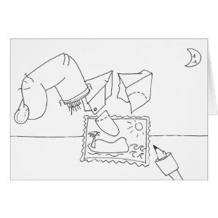 PDD Pequeños dibujos débiles tarjeta de felicitaci