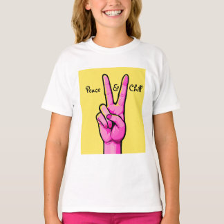 Peace & Chill ✌️ camiseta de mano mínima Personali