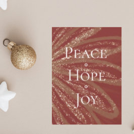 Peace Hope Joy Gold Sparkle Personalizable Navidad