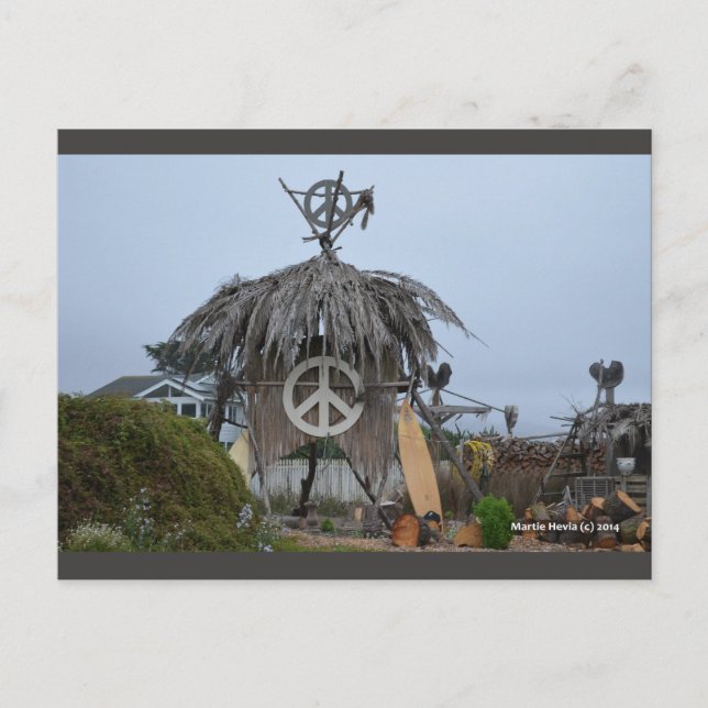 Peace Hut | Postal Blue Beach Song™ (Anverso)