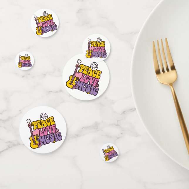 Peace, Love, And Music Table Confetti (Grupo)