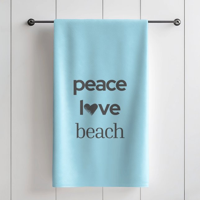 Peace Love Beach -Blue Coastal Life Bathroom Decor (Subido por el creador)
