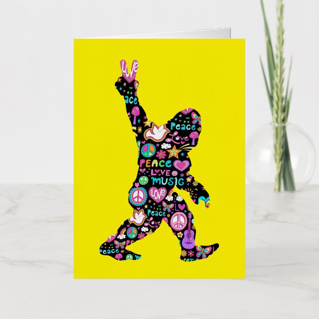 Peace Love Bigfoot Hippie Funny Bigfoot Lover (Anverso)